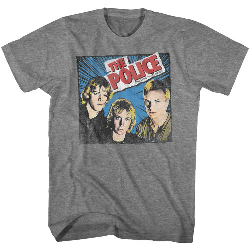 The Police Comic Heather Adult T-Shirt