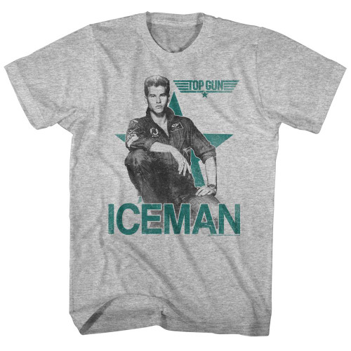 Top Gun Iceman Gray Heather Adult T-Shirt