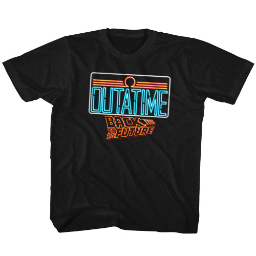 Back to the Future Neon Black Toddler T-Shirt