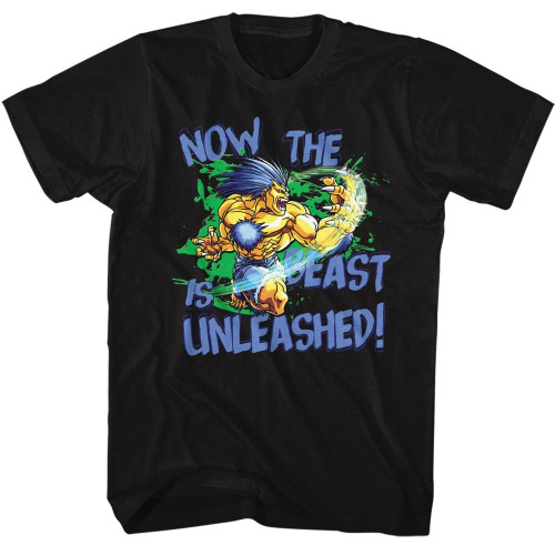 Street Fighter Beast Unleashed Black Adult T-Shirt