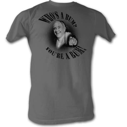 Rocky Who's A Bum? Black Heather T-Shirt