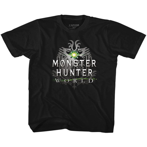 Monster Hunter Monster Hunter World Logo Black Children's T-Shirt