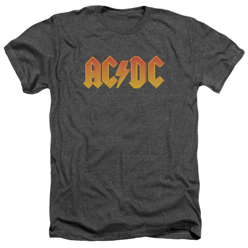 AC/DC Logo Adult Heather T-Shirt Charcoal