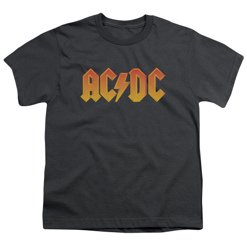 AC/DC Logo Youth 18/1 T-Shirt Charcoal