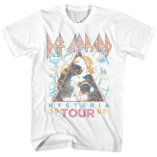 Def Leppard Hysteria '88 White Adult T-Shirt