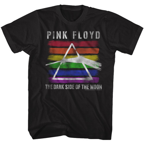 Pink Floyd Rainbow Black Adult T-Shirt