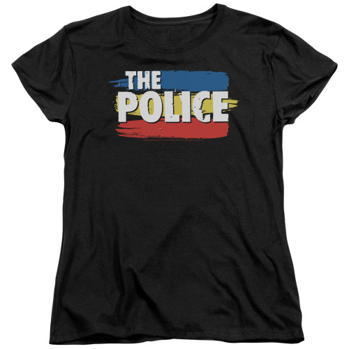 The Police Three Stripes Logo S/S Women's T-Shirt Black