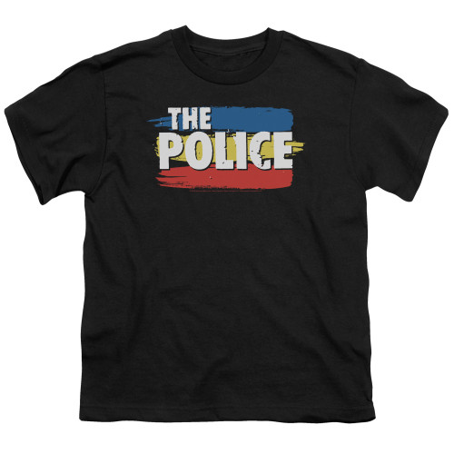 The Police Three Stripes Logo S/S Youth 18/1 T-Shirt Black