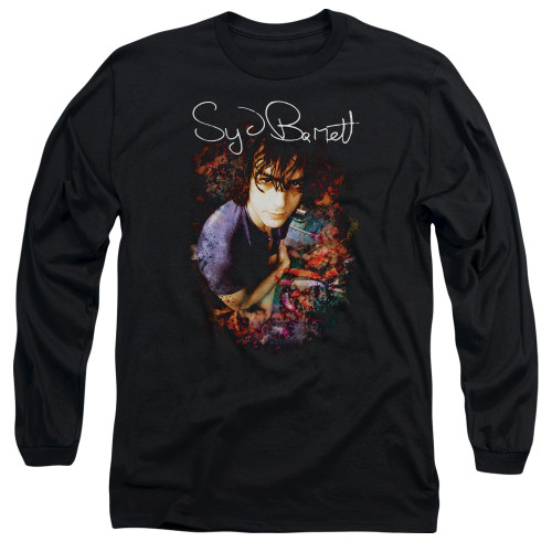 Syd Barrett Pink Floyd Madcap Syd Long Sleeve Adult 18/1 T-Shirt Black