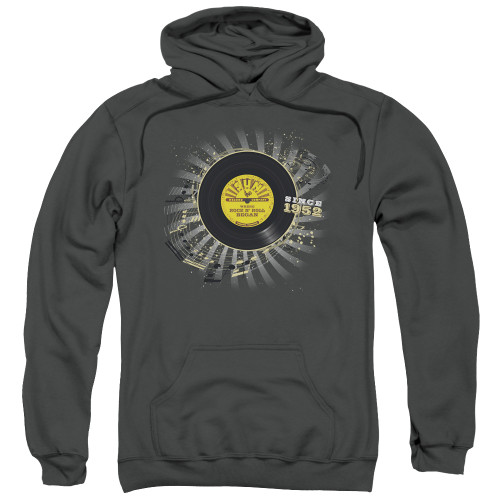 Sun Records Established Adult Pullover Hoodie Sweatshirt Charcoal