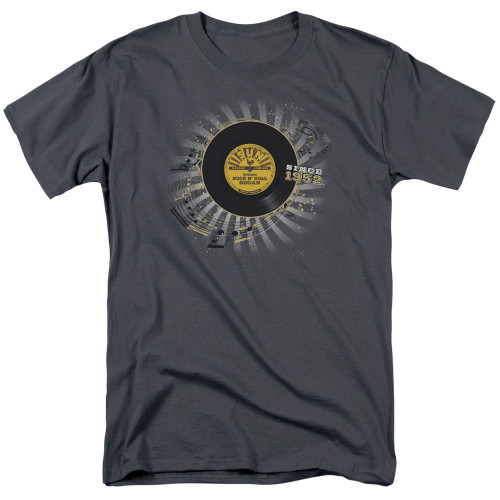 Sun Records Established S/S Adult 18/1 T-Shirt Charcoal