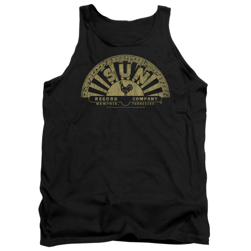 Sun Records Tattered Logo Adult Tank Top Black