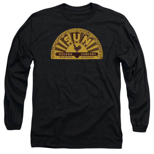 Sun Records Traditional Logo Long Sleeve Adult 18/1 T-Shirt Black