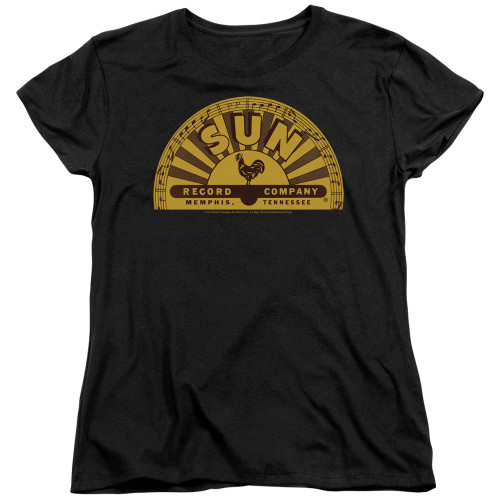 Sun Records Traditional Logo S/S Women's T-Shirt Black