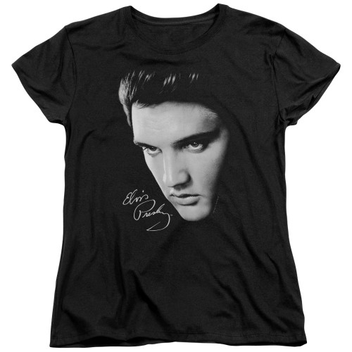 Elvis Presley Face Women's T-Shirt Black