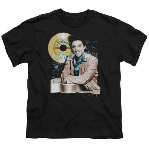 Elvis Presley Gold Record Youth T-Shirt Black