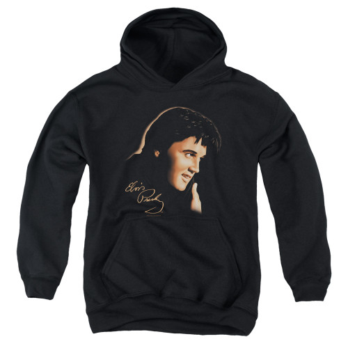 Elvis Presley Warm Portrait Youth Pullover Hoodie Sweatshirt Black