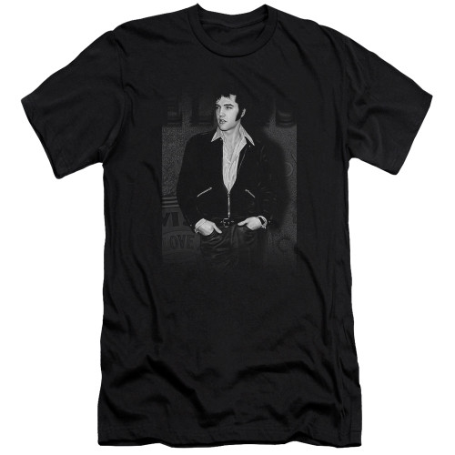 Elvis Presley Just Cool Premuim Canvas Adult Slim Fit 30/1 T-Shirt Black