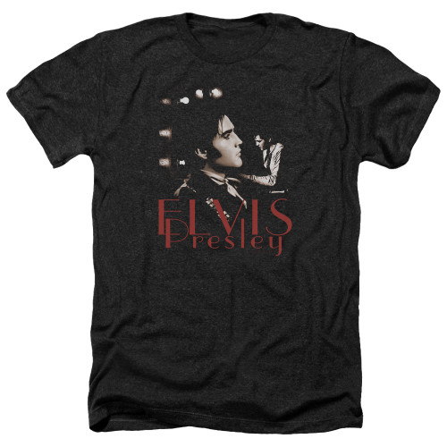 Elvis Presley Memories Adult Heather T-Shirt Black