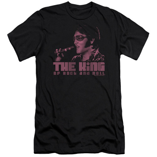 Elvis Presley The King Premuim Canvas Adult Slim Fit 30/1 T-Shirt Black