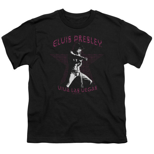 Elvis Presley Viva Las Vegas Star Youth T-Shirt Black