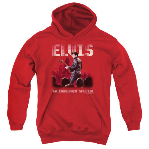 Elvis Presley Return Of The King Youth Pullover Hoodie SweatshirtRed