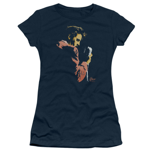 Elvis Presley Early Elvis Junior Women's Sheer T-Shirt Navy
