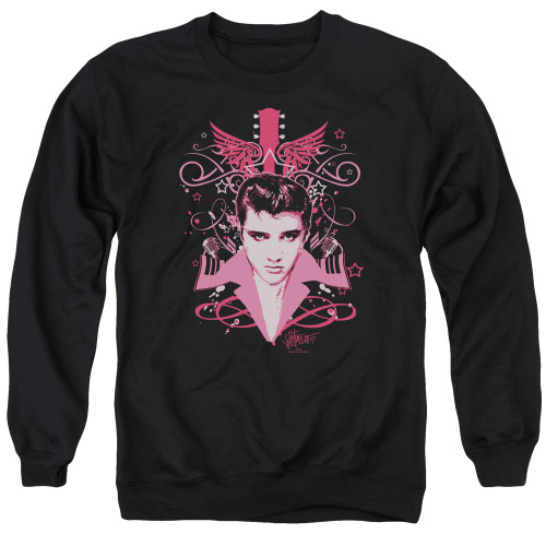 Elvis Presley Let's Face It Adult Crewneck Sweatshirt Black