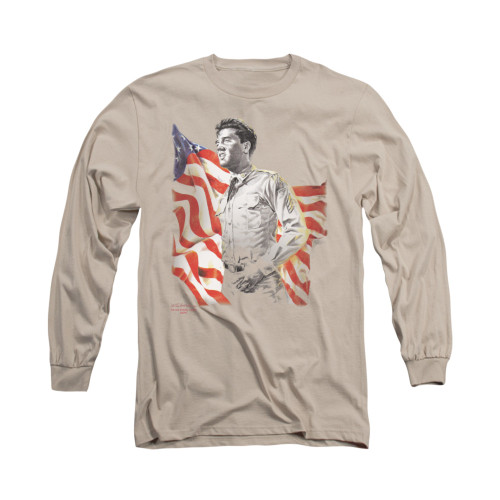 Elvis Presley Freedom Adult Long Sleeve T-Shirt Sand