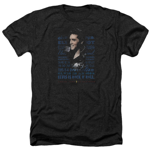 Elvis Presley Icon Adult Heather T-Shirt Black