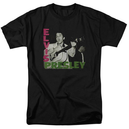 Elvis Presley Elvis Presley Album Adult 18/1 T-Shirt Black