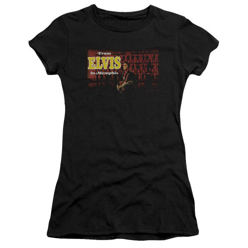 Elvis Presley From Elvis In Memphis Junior Women's Sheer T-Shirt Black