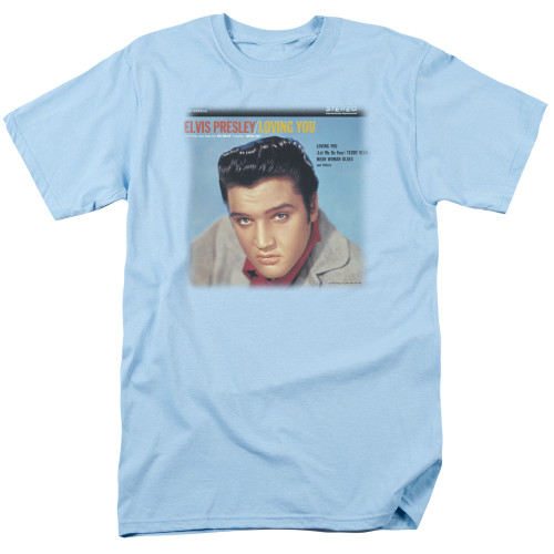 Elvis Presley Loving You Soundtrack Adult 18/1 T-Shirt Carolina Blue
