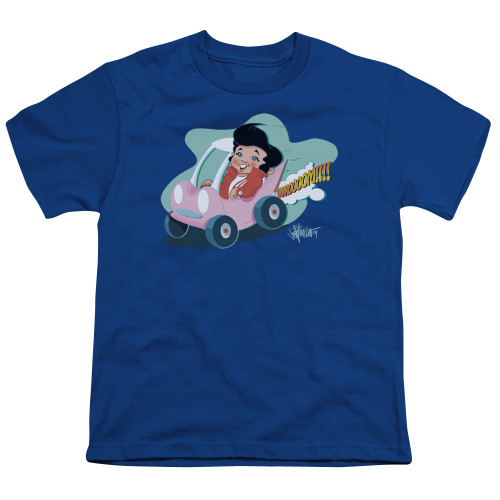 Elvis Presley Speedway Youth T-Shirt Royal Blue