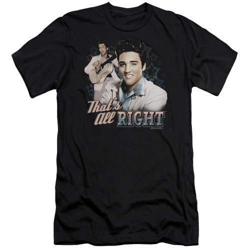 Elvis Presley That's All Right Premuim Canvas Adult Slim Fit T-Shirt Black