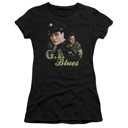 Elvis Presley G I Blues Junior Women's Sheer T-Shirt Black