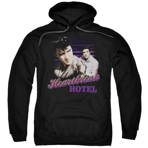 Elvis Presley Heartbreak Hotel Adult Pullover Hoodie Sweatshirt Black
