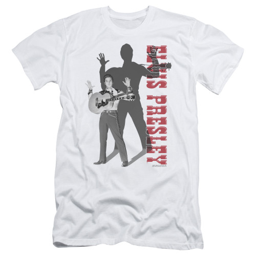 Elvis Presley Look No Hands Adult 30/1 T-Shirt White