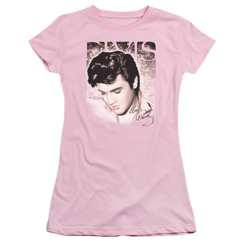 Elvis Presley Star Light Junior Women's Sheer T-Shirt Pink