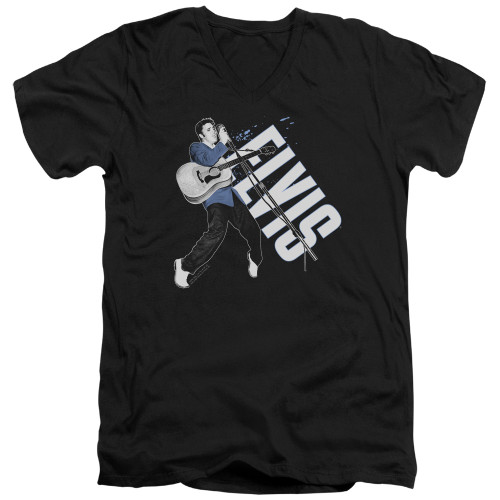 Elvis Presley On His Toes Adult V-Neck T-Shirt Black
