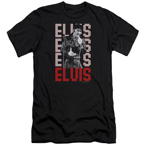 Elvis Presley 1968 Classic Premium Adult 30/1 T-Shirt Black