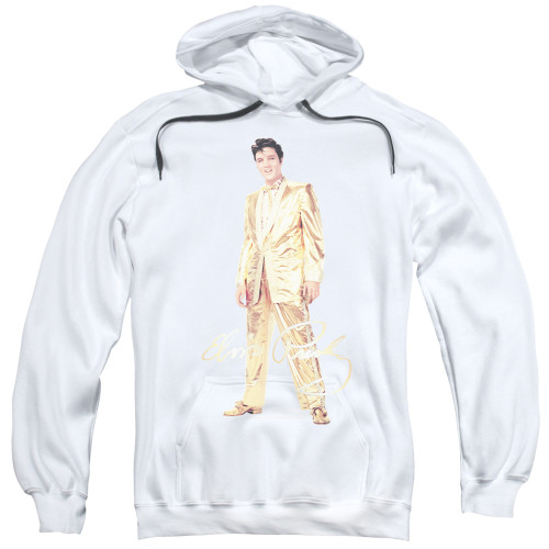 Elvis Presley Gold Lame Suit Classic Adult Pullover Hoodie Sweatshirt White