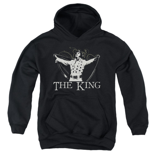 Elvis Presley Ornate King Classic Youth Pullover Hoodie Sweatshirt Black