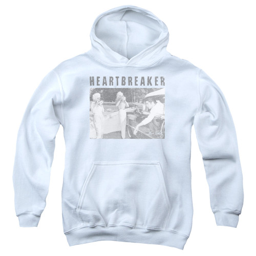 Elvis Presley Heartbreaker Classic Youth Pullover Hoodie Sweatshirt White