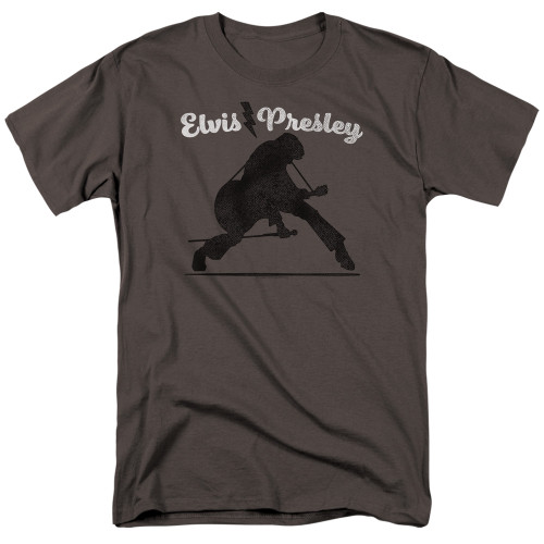 Elvis Presley Overprint Classic Adult 18/1 T-Shirt Charcoal