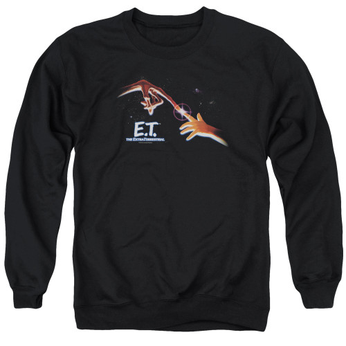 E.T. The Extra Terrestrial Poster Adult Crewneck Sweatshirt Black