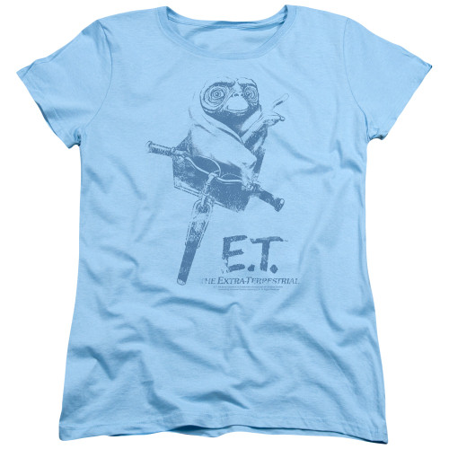 E.T. The Extra Terrestrial Bike S/S Women's T-Shirt Light Blue