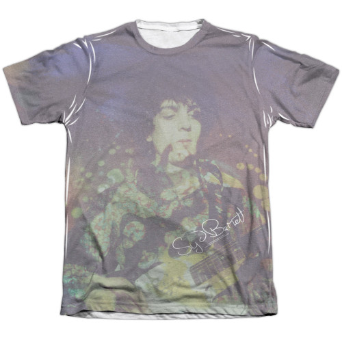 Syd Barrett Pink Floyd Title Adult Sublimated T-Shirt White