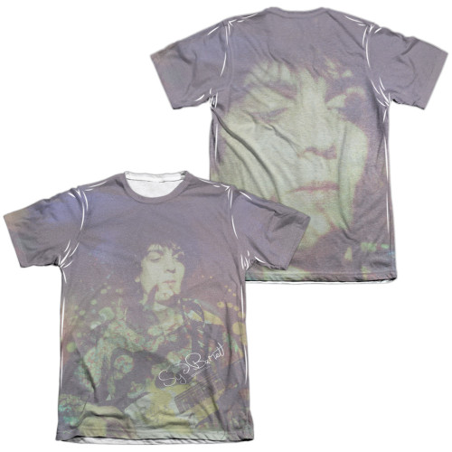 Syd Barrett Pink Floyd Title (Front/Back Print) Adult Sublimated T-Shirt White