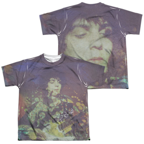 Syd Barrett Pink Floyd Title (Front/Back Print) Youth Sublimated Crew T-Shirt White